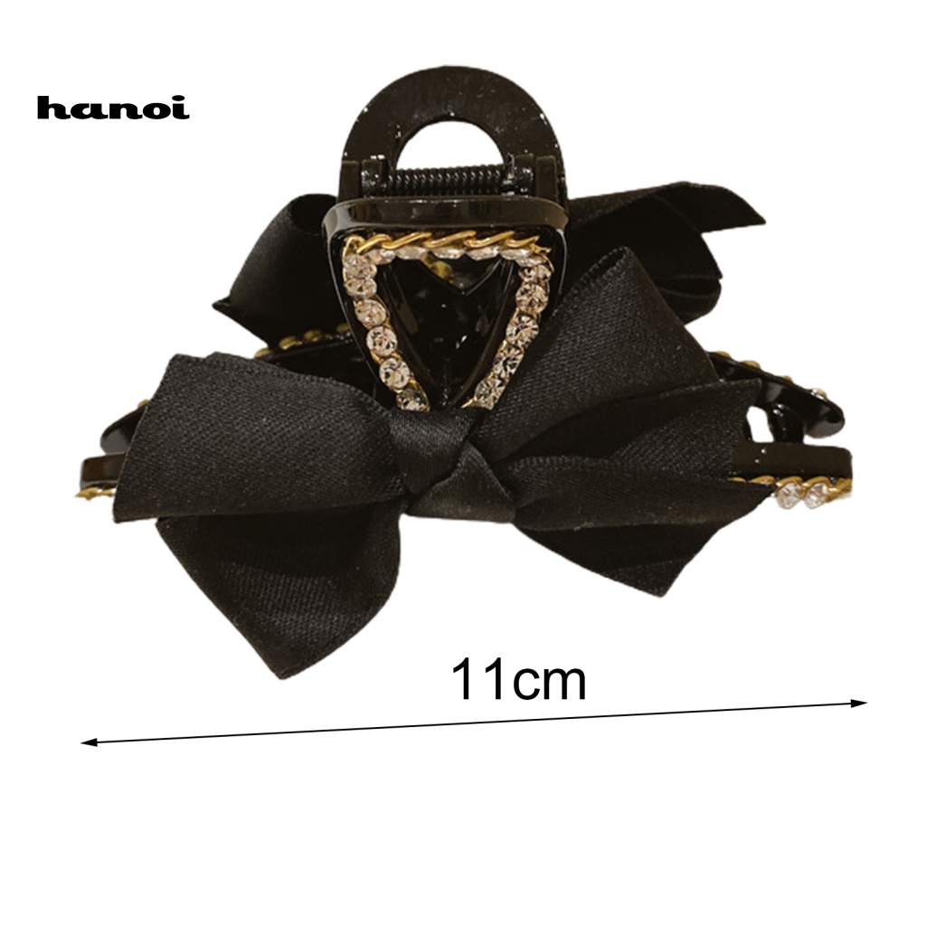 Kẹp Tóc Càng Cua Đính Đá Màu Trơn Chống Rơi Cho Nữ