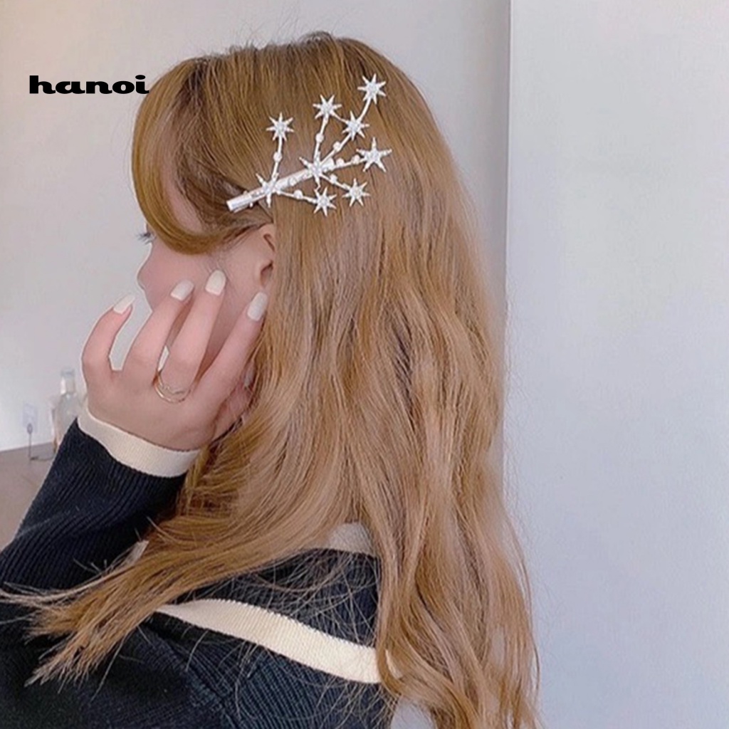 Kẹp Tóc Hình Ngôi Sao Đính Đá Nhiều Màu Sắc Thời Trang Cho Nữ
