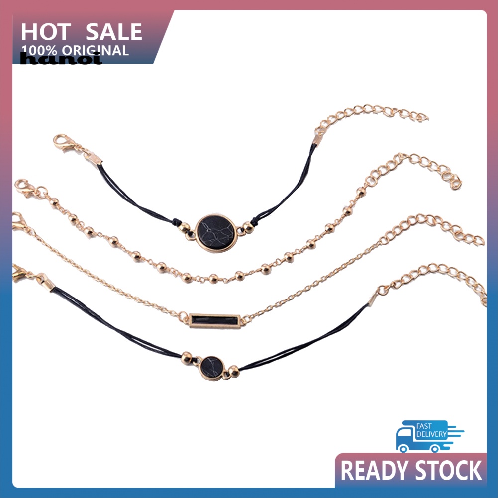 Set 4 Vòng Đeo Tay Phong Cách Bohemian Xinh Xắn Dành Cho Nữ