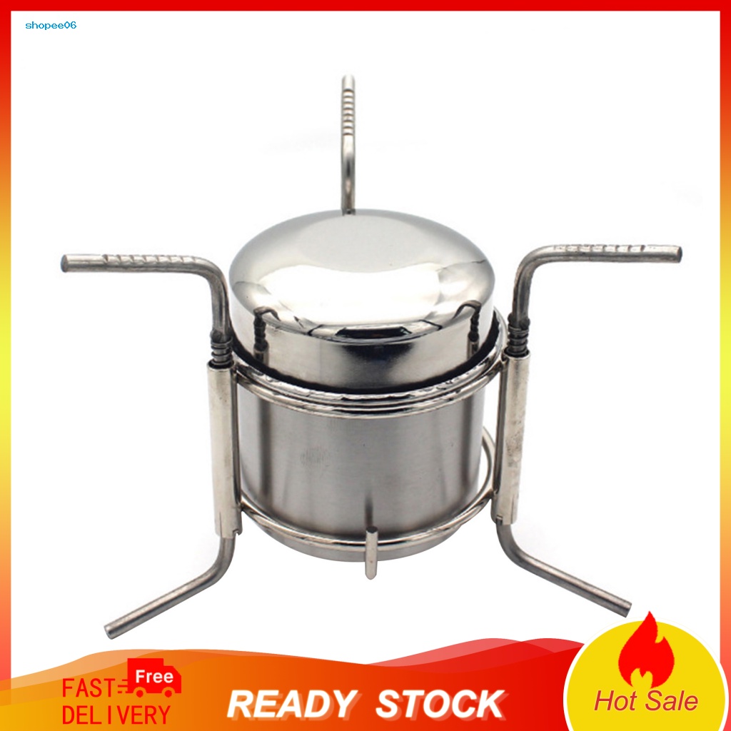 Bếp Cồn 190ml Bằng Thép Không Gỉ Tiện Dụng Cho Hoạt Động Ngoài Trời