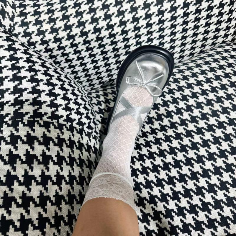 ZTAIXIELUA Giày Búp Bê Da Đế Dày Thắt Nơ Phong Cách Mary Jane Dành Cho Nữ