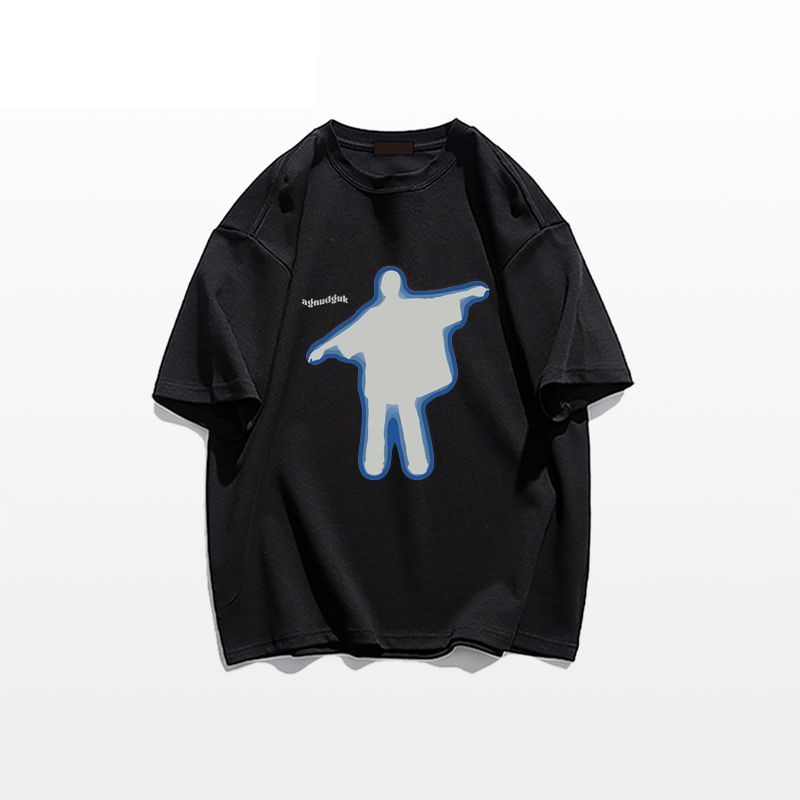 Áo Thun Tay Ngắn Cổ Tròn Dáng Rộng Thời Trang Cá Tính Cho Nam