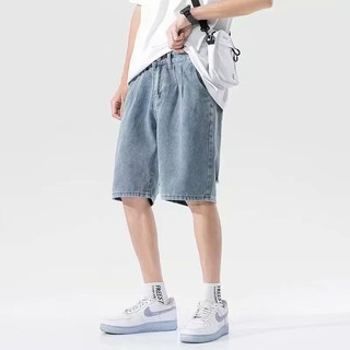 Quần Short Denim Mỏng Ống Suông Rách Gối Phong Cách Hàn Quốc Thời Trang Mùa Hè Dành Cho Nam 5 Tuổi