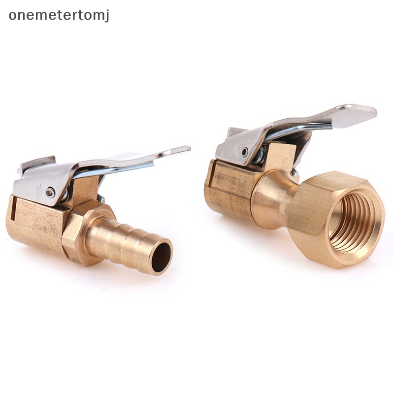 Onemetertomj Kẹp Van Bơm Lốp Xe Hơi Tự Động Bằng Đồng Thau 6 / 8mm