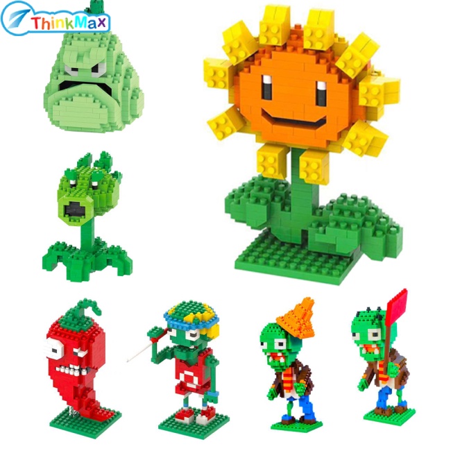 Bộ Đồ Chơi Lắp Ráp Plants VS Zombies Hoạt Hình Vui Nhộn Cho Bé
