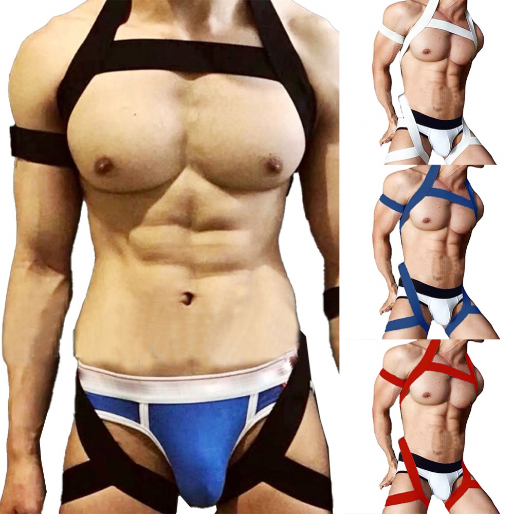 Dây đai toàn thân dây đai căng gợi cảm thắt lưng ngực clubwear gay harness