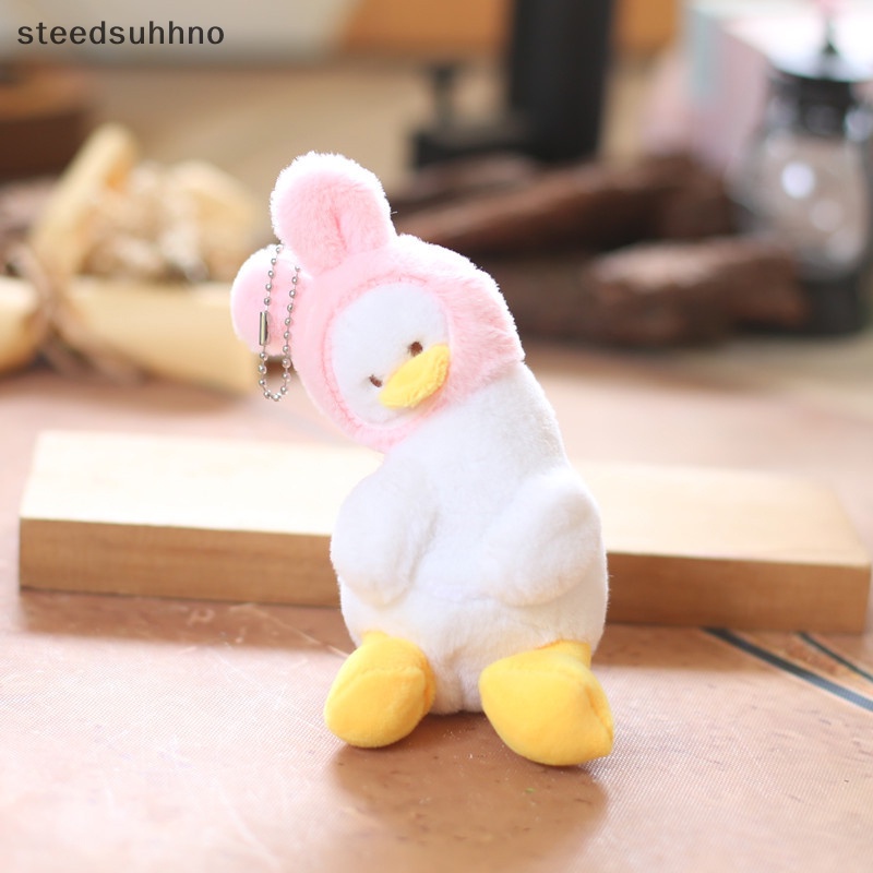 Móc Khóa Vịt Nhồi Bông Dễ Thương Dùng Trang Trí Túi Xách hhno