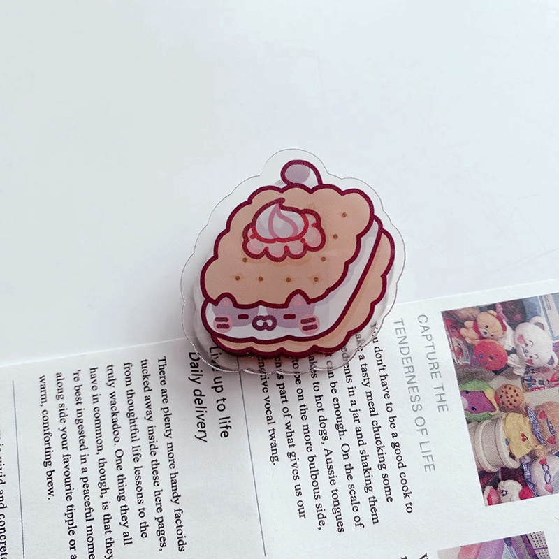 Kẹp Giấy Hai Mặt Bằng Acrylic Hình Mèo Kitty Xinh Xắn