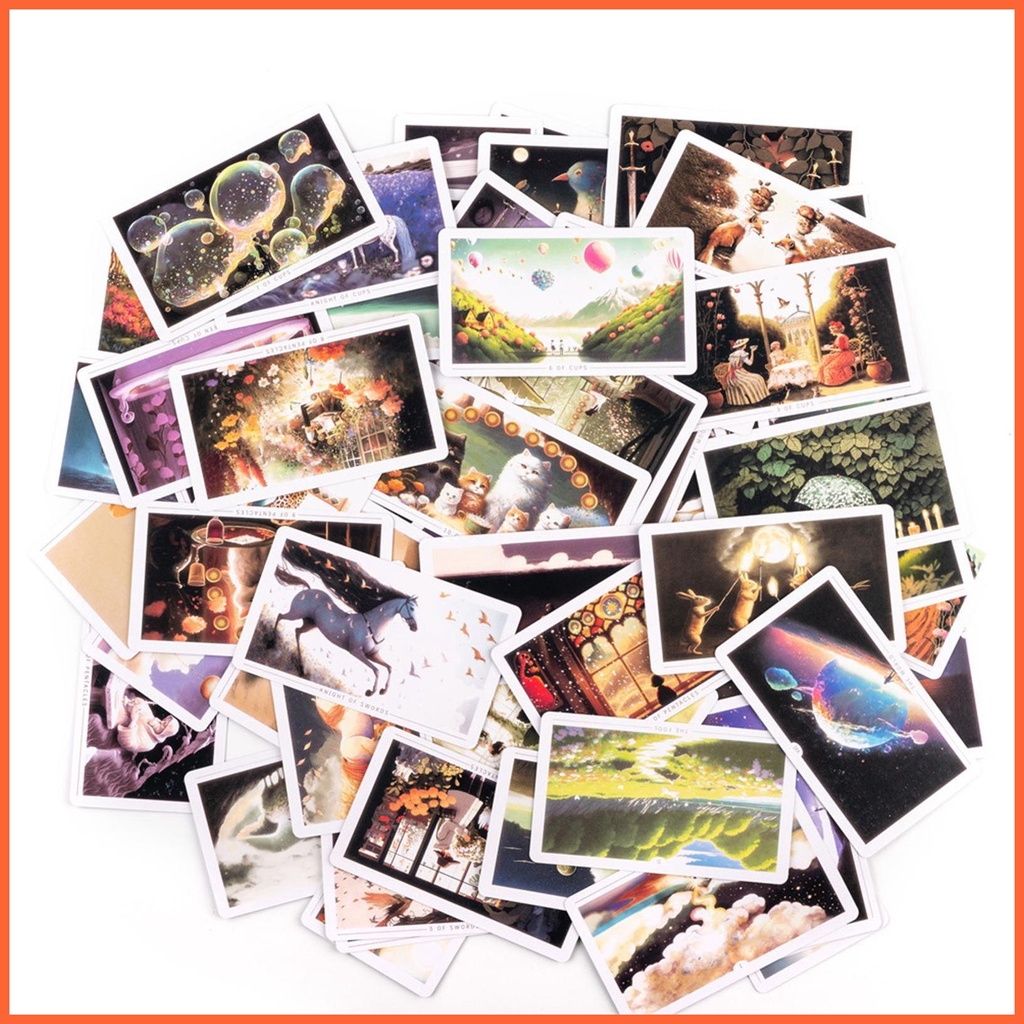 Bộ Bài Tarot 12x7cm In Chữ Tiếng Anh