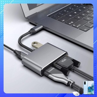 Cáp chuyển Type C 4 trong 1 Sang Hdmi / Vga / Usb / Type C
