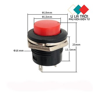Nút Nhấn Nhả 16mm (R13-507) - Nút Đề - Nút Reset