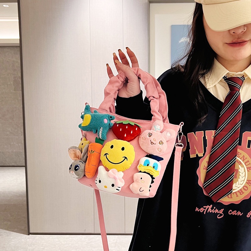 Túi Đeo Chéo Hình Búp Bê Hoạt Hình Phong Cách Hàn Quốc Thời Trang 2023