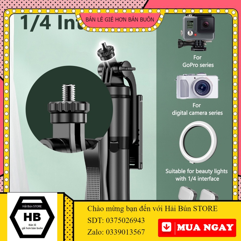 L16 Gậy Tự Sướng Cầm Tay Chân Máy Gimbal Cầm Tay Chân đế Có Thể Gập Lại Cho Máy ảnh , điện Thoại HaiBunStore