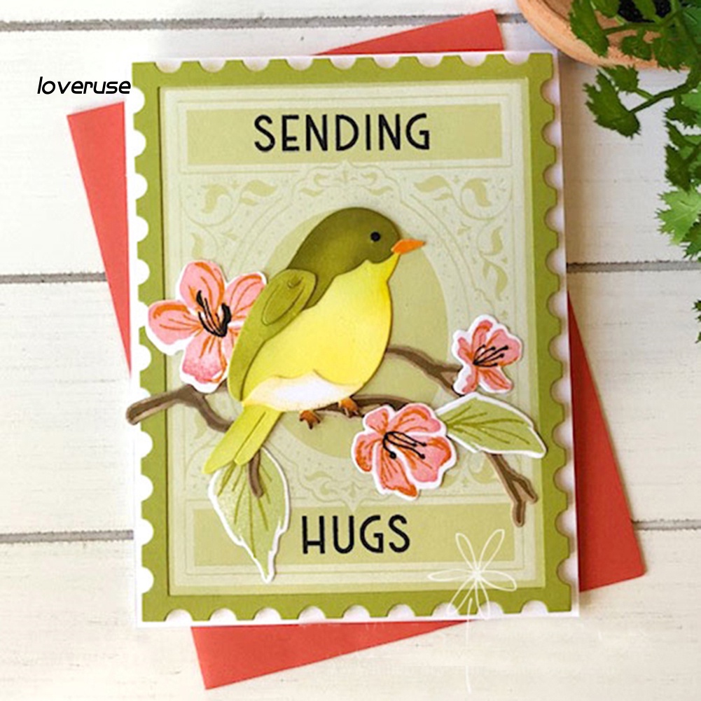 Khuôn Cắt Thẻ Trang Trí Khung Kim Loại Hình Chim