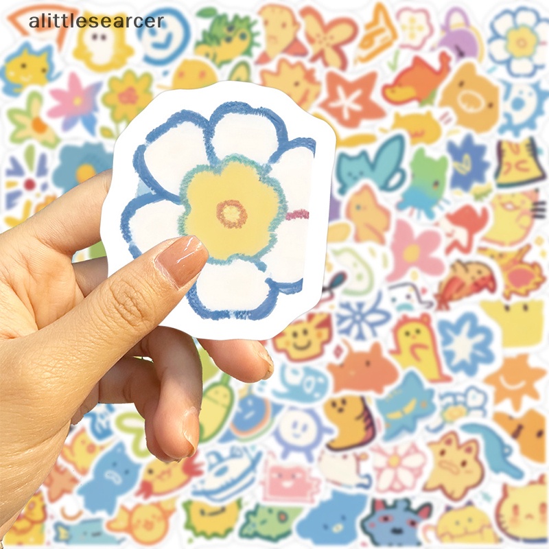 Set 100 Nhãn Dán Graffiti Nhiều Màu Dễ Thương Trang Trí Vali / Laptop / Cốc Nước