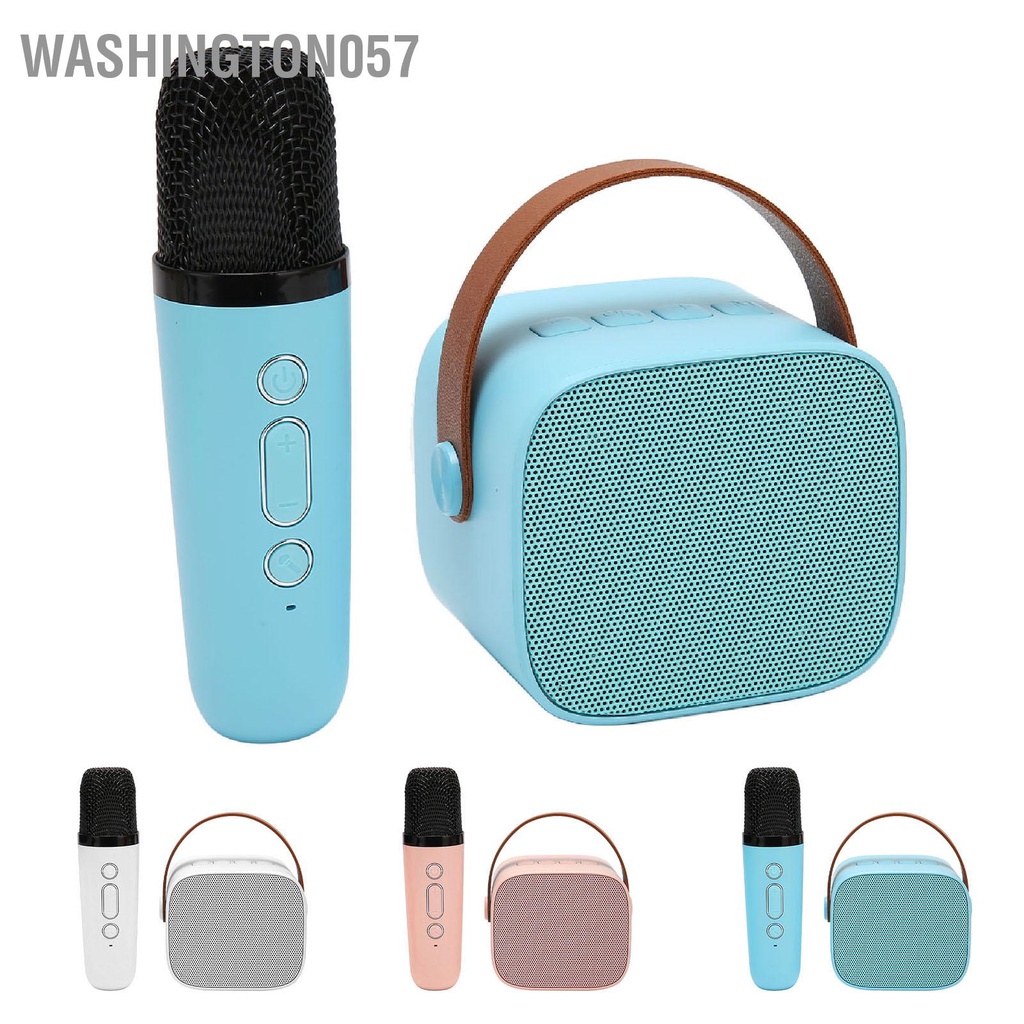 Washington057 Bộ Máy Karaoke Mini Hỗ Trợ Bluetooth AUX Thẻ Nhớ USB Loa Di Động Kèm Micro Không Dây