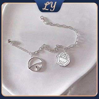 Vòng tay nữ mặt cười dễ thương jingle cat vòng tay ins hoạt hình cơ mèo doraemon vòng tay chuông