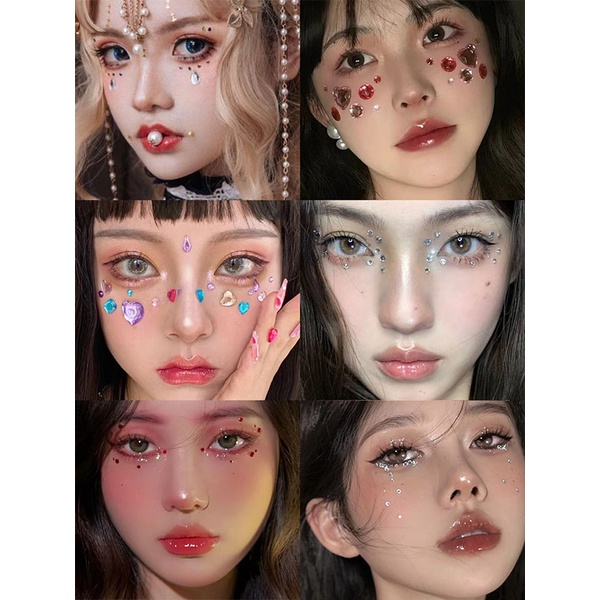 Miếng Dán Trang Trí Móng Tay / Trán Hình Bướm Đính Đá Xinh Xắn