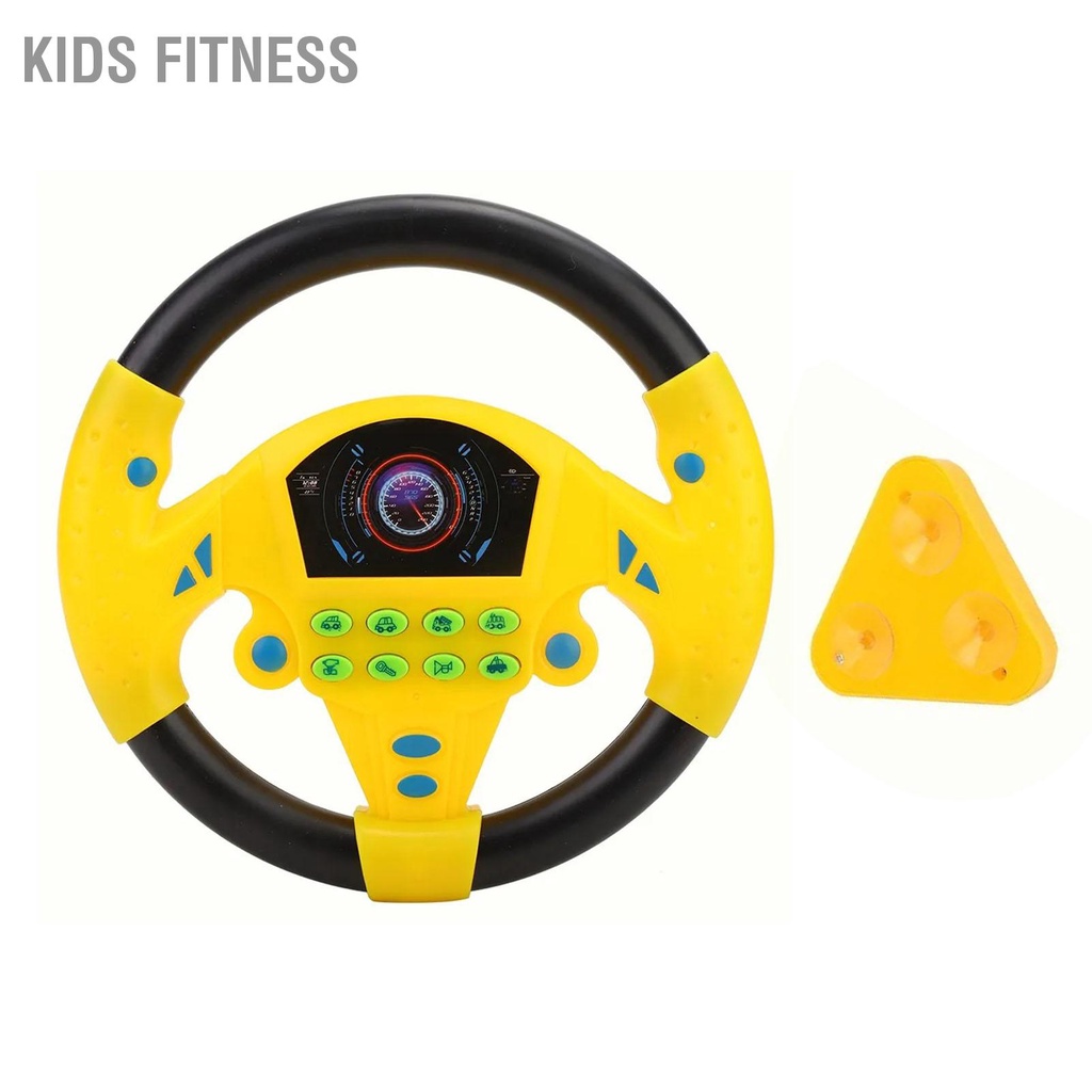 KidsFitness Mô Phỏng Lái Xe Vô Lăng Đồ Chơi Cho Bé Ngộ Nghĩnh Giáo Dục Đen Vàng