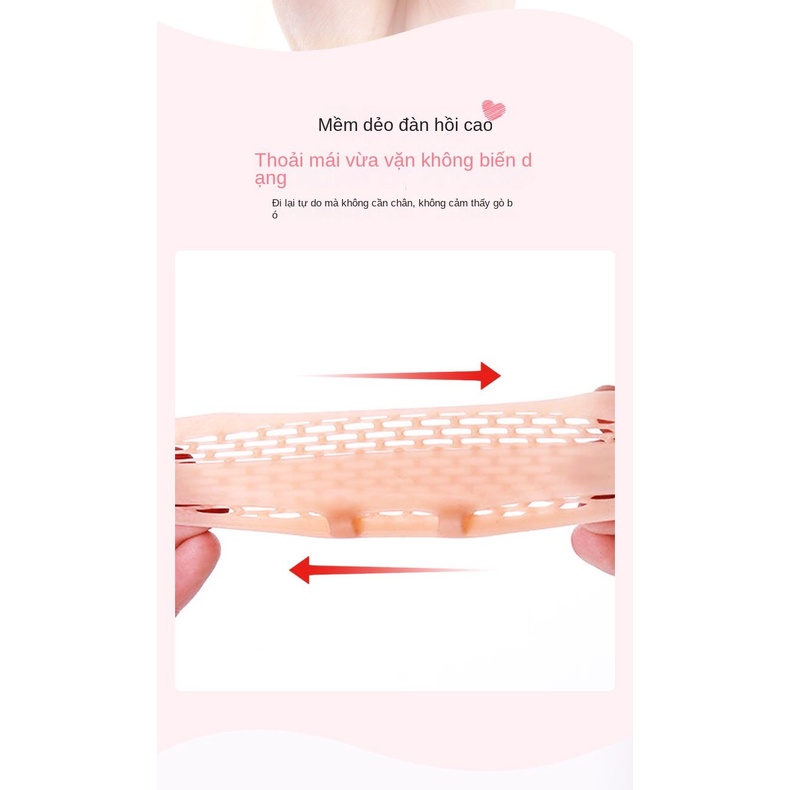 Miếng Lót Giày Tăng Chiều Cao Bằng Silicone Chống Trượt Thoáng Khí