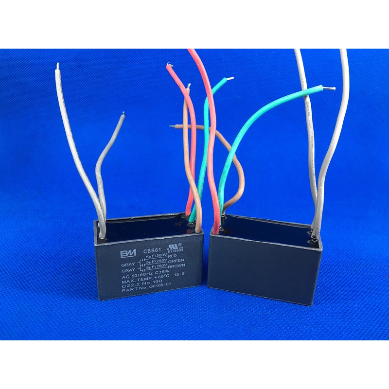 CBB61 5UF / 5UF / 5UF 300V 5 Dây 3 Tụ Điện Quạt Trần Đèn Điều Chỉnh Tốc Độ Chạy Tụ Điện
