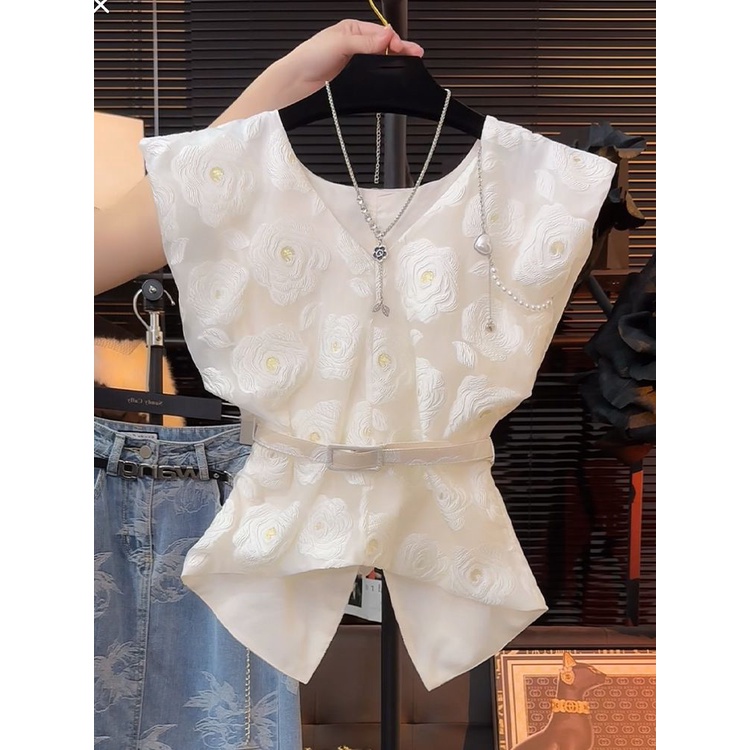 Áo Hoa Ngắn Không Tay Phong Cách Hàn Quốc Thời Trang Mùa Hè Mới Dành Cho Nữ