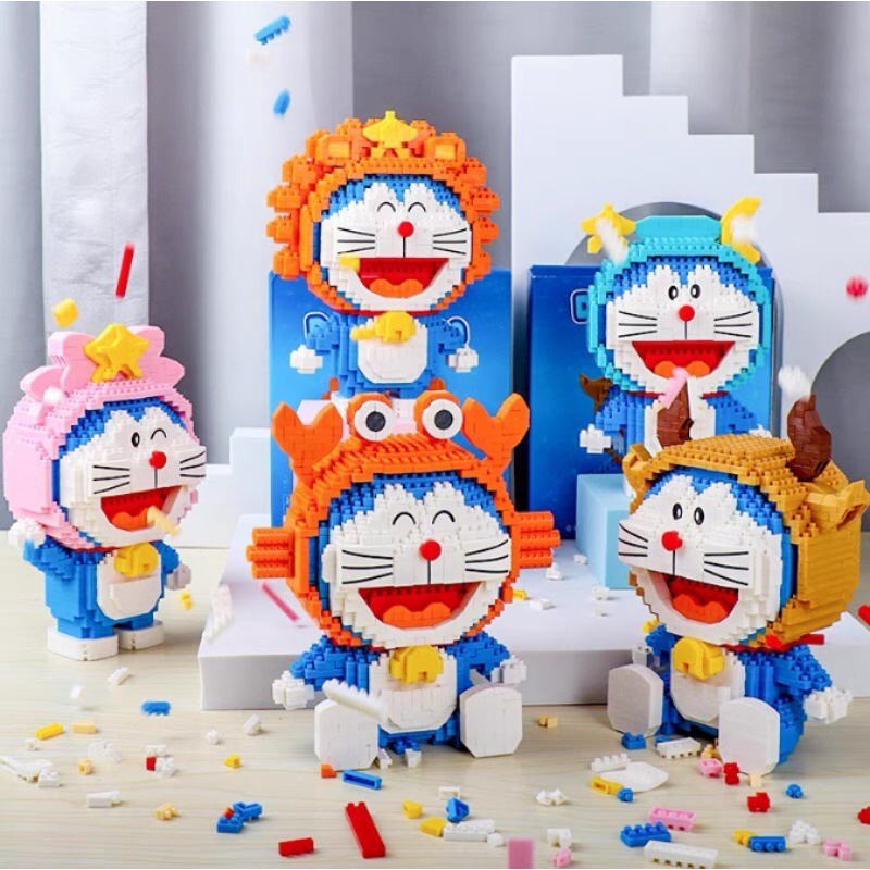 Bộ Đồ Chơi Lắp Ráp Hình Mèo Máy Doraemon Dễ Thương