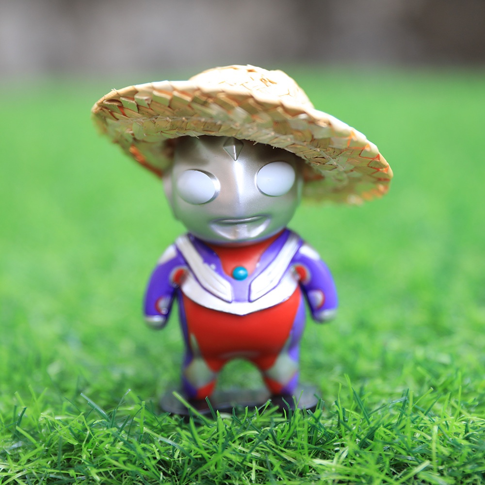 Cool cute fat ultraman tiga action figure gift for kids collections car ornament sunglasses đồ chơi mũ rơm cho trẻ em mới