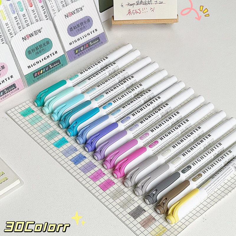 Set 30 Bút Đánh Dấu Hai Đầu Sáng Tạo Nhiều Màu Sắc Dành Cho Học Sinh DIY
