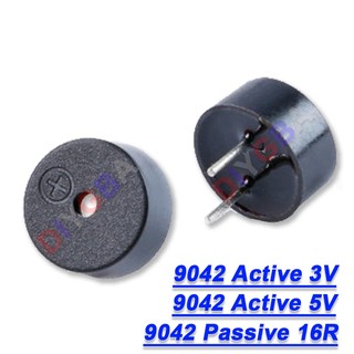 10 cái 9042 3v 5v 9x4.2mm bộ rung thụ động tích hợp 16r ac 3v 3.3v 9042 loa buzzer mini piezo hoạt động / thụ động tự làm điện tử