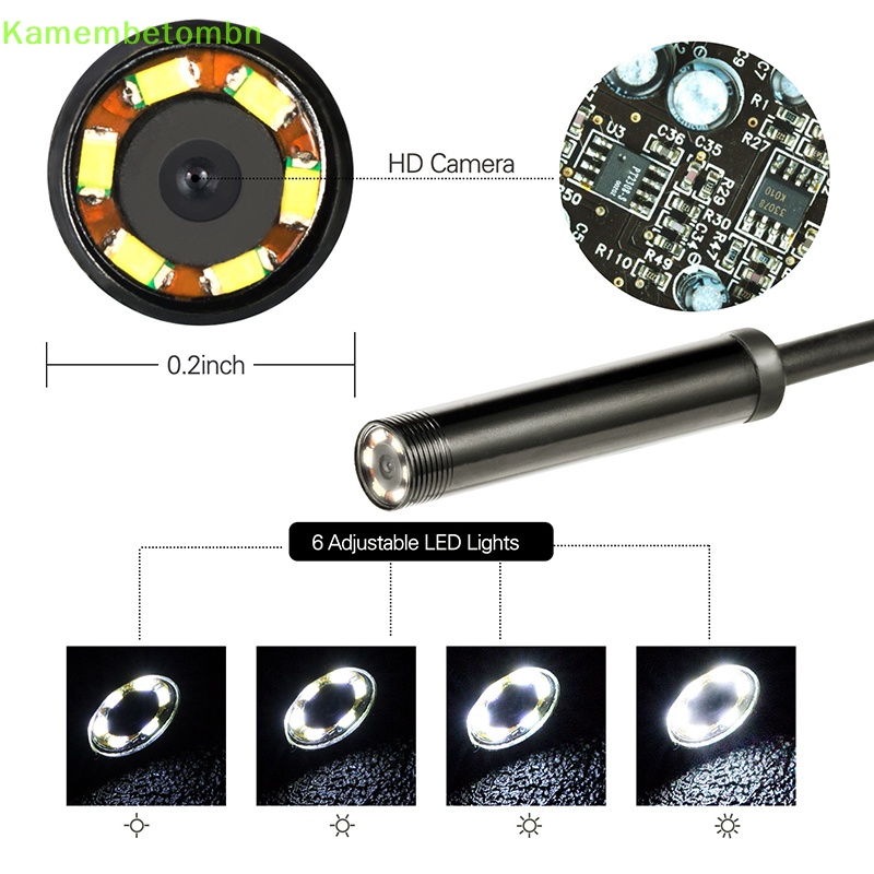 Camera nội soi mini kamembbn camera usb 7mm / 5.5mm cho android inspection borescope vn