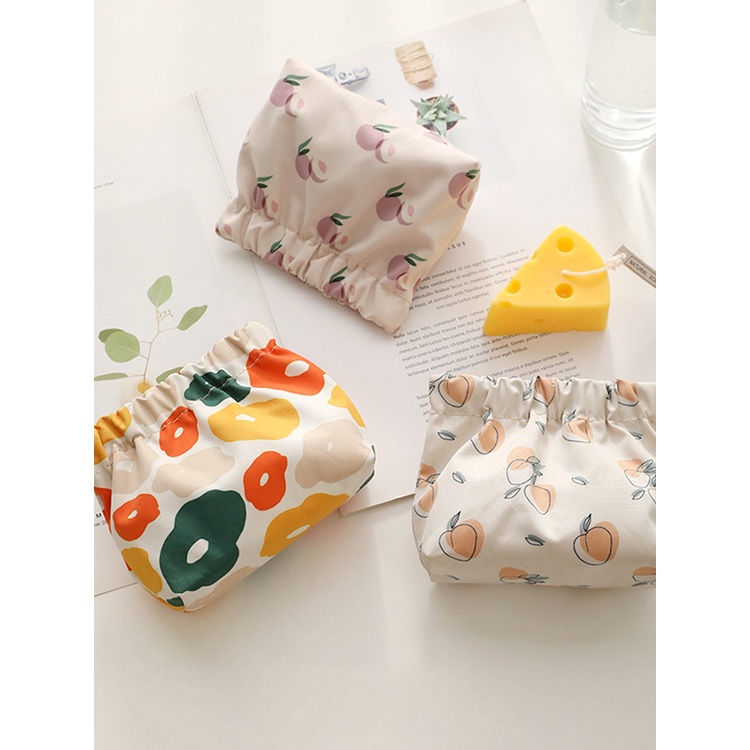 In tươi nhỏ túi nhỏ không thấm nước mỹ phẩm mini tự động đóng tiền xu ví du lịch trang điểm