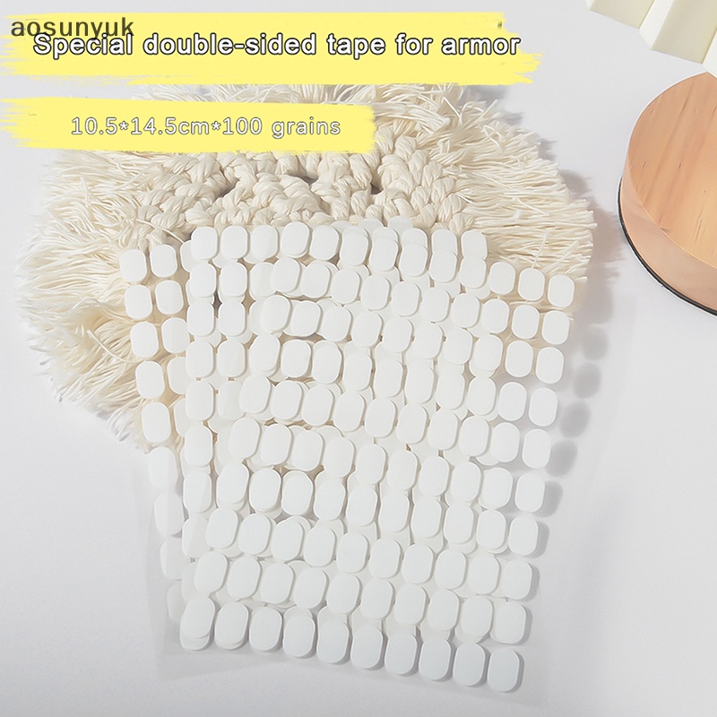 Aosunyuk 100 cái hỗ trợ làm móng tay băng dính hai mặt trong suốt acrylic nail art work display board paste adhesive strip cut-free en