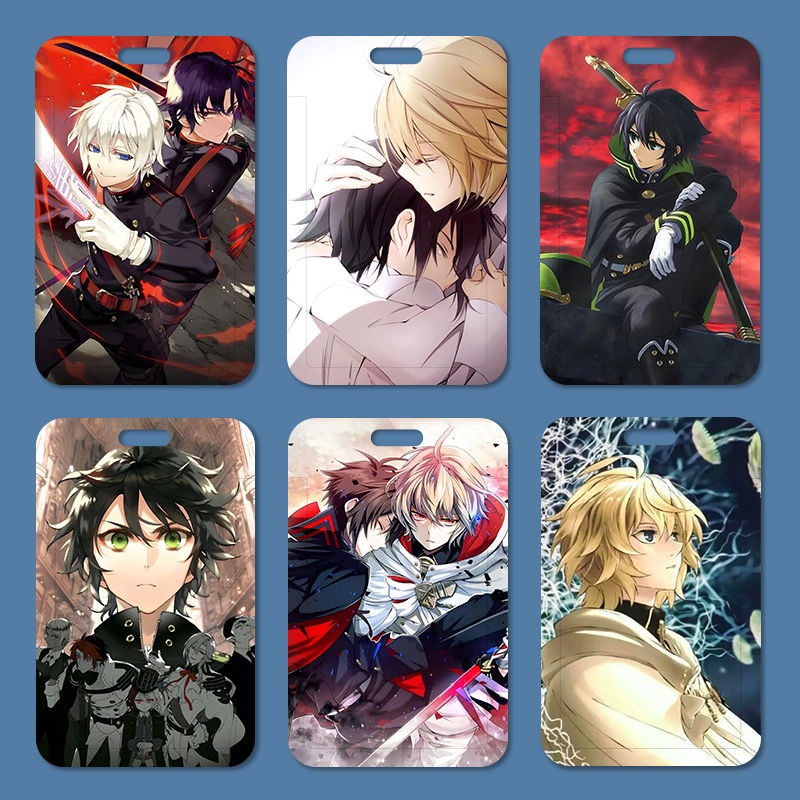 Anime seraph of the end chủ thẻ tùy chỉnh cho trẻ em bé trai chủ văn phòng phẩm bìa học sinh nhân viên dây buộc chủ thẻ chủ thẻ kinh doanh chủ thẻ tín dụng