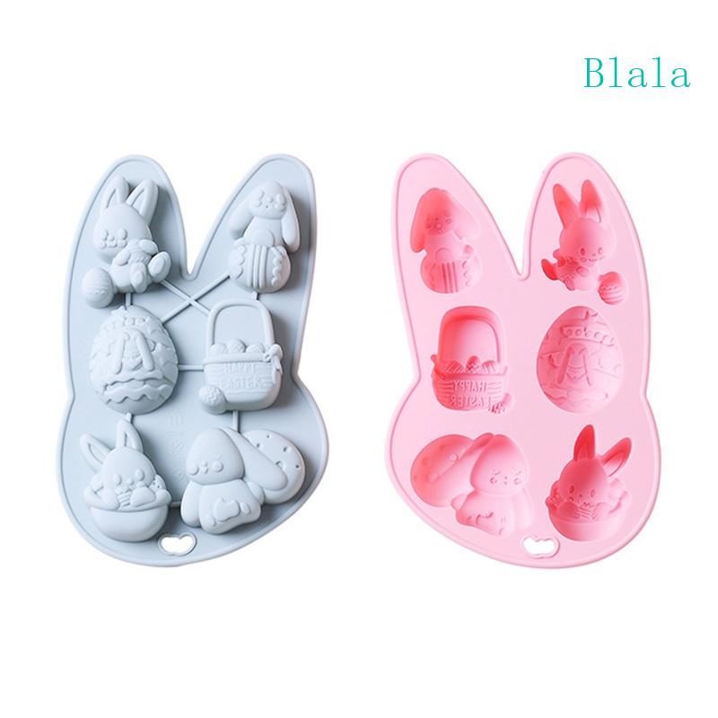 Blala easter bunny egg shape khuôn kẹo mềm khuôn sô cô la khuôn làm bánh khuôn làm bánh chất liệu silicone tiện ích làm bánh 2 màu
