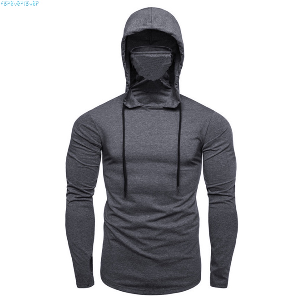 T-shirt có mũ trùm đầu cho thể dục hoodies áo sơ mi bó sát tập luyện