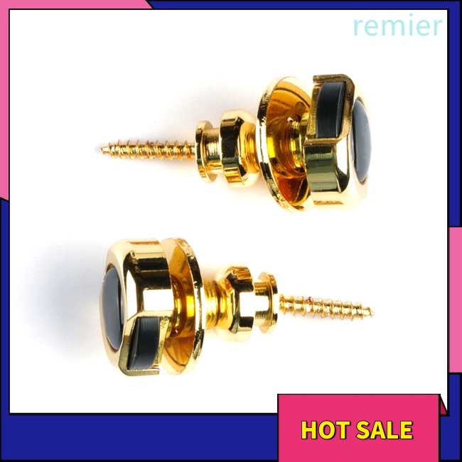 Re 2pcs guitar strap buckle lock button non-slip electric guitar zinc alloy for guitar player