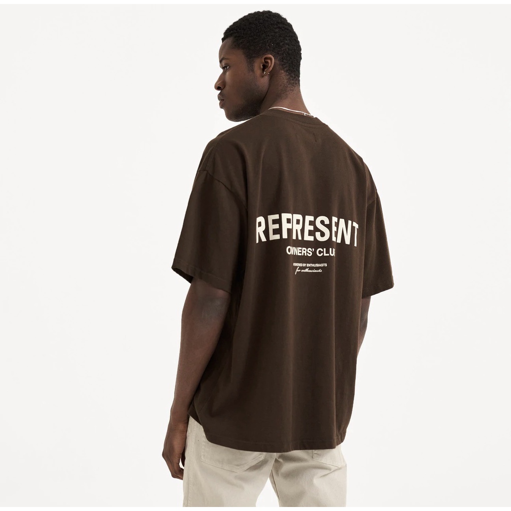 HPYX REPRESENT The Owners Club logo printed short-sleeved solid color round neck T-shirt