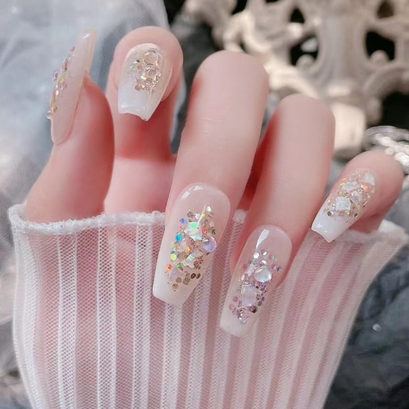 Vỏ Sò Đính Kim Tuyến Trang Trí Móng Tay Nghệ Thuật