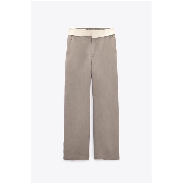 Zara set Áo Hai Dây Phối Quần Dài Lưng Cao Thời Trang Mùa Hè Cá Tính Cho Nữ7655728 3173728