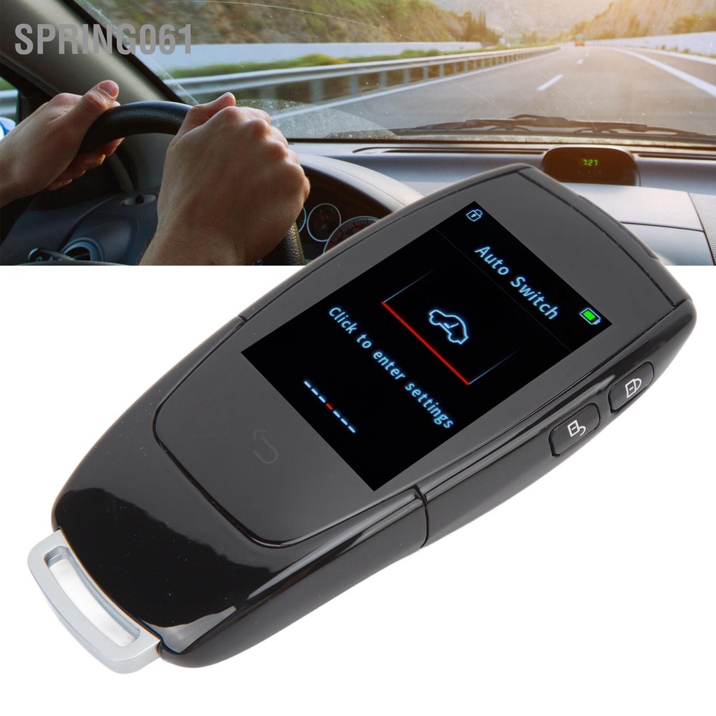 Spring061 Màn Hình LCD Chìa Khóa Thông Minh Thoải Mái Móc Treo Tự Động Bluetooth 5.0 Đa Năng Cho Một Lần Bấm Bắt Đầu Xe
