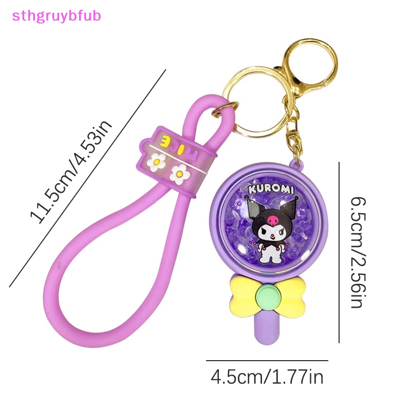 Sthb kawaii sanrio kuromi keychain hạt hương sáng tạo cuộn dễ thương cinnamoroll keyring cặp đôi túi xe hơi mặt dây chuyền người giữ chìa khóa phụ kiện quà tặng vn