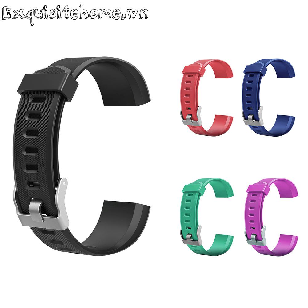 Vòng đeo tay thay thế 20mm dây đeo cổ tay đồng hồ thông minh silicone cho id115plus hr