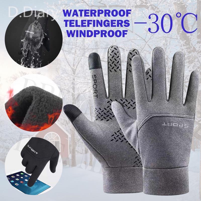 Nhiệt không thấm nước nam mùa đông găng tay với màn hình cảm ứng và non-slip pocket