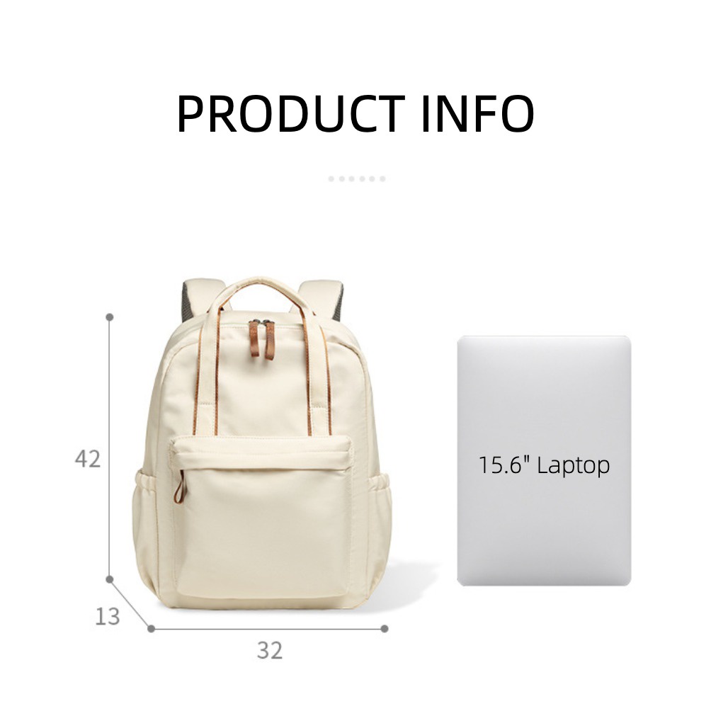 MINGKE Túi đựng máy tính xách tay 15,6 inch ba lô đi học cho nữ dung tích lớn chống nước chống va đập thời trang sinh viên