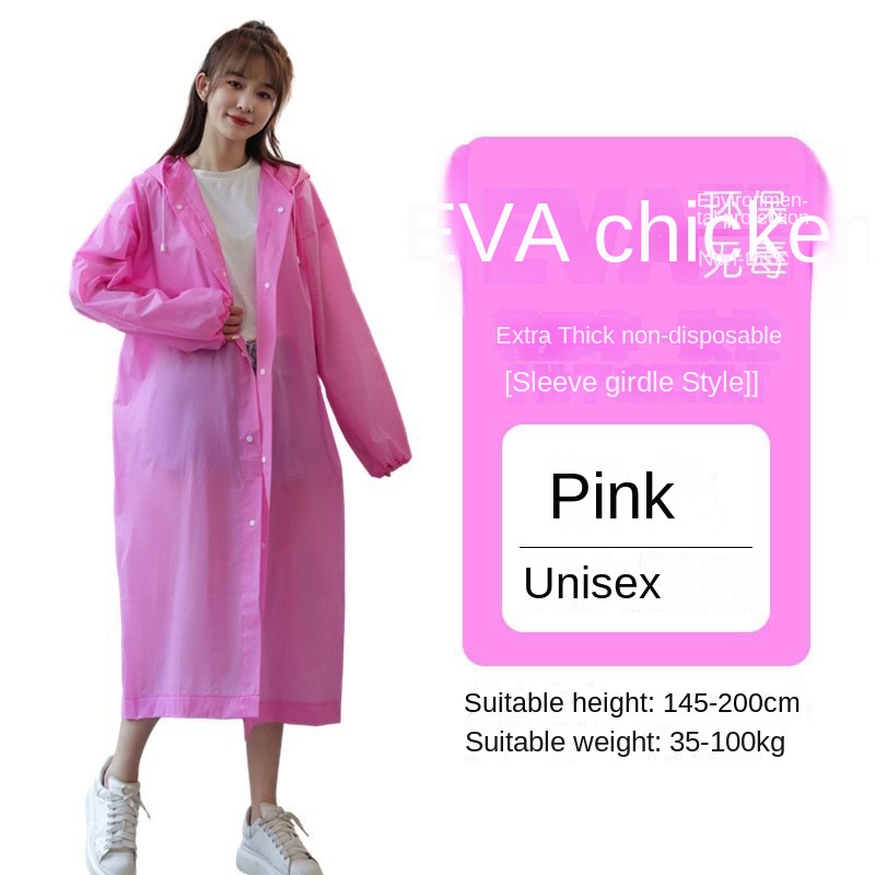 Áo mưa non-disposable dày áo mưa eva người lớn trẻ em thời trang du lịch ngoài trời di động one-piece áo mưa