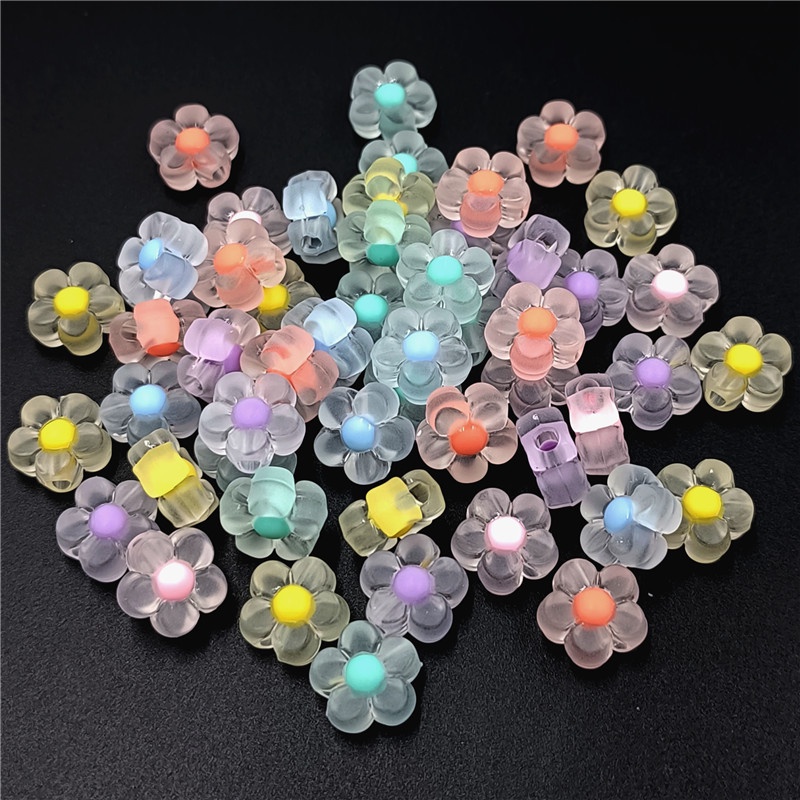Clear / matte trang sức làm vòng tay thời trang 10 cái vòng cổ tự làm vật liệu thủ công lọ trái tim hạt mận