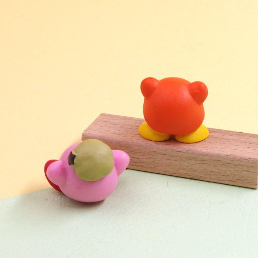 Mmluck kirby figurine doll, vật liệu tự làm hình anime, đồ chơi mô hình kirby ngôi sao hồng dễ thương pvc sưu tầm