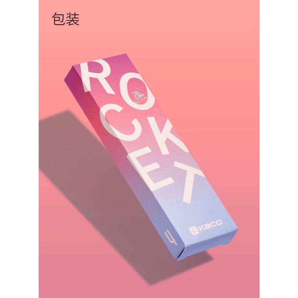 4 cái kaco rocket gel nhựa lnk pen beach sunset quick dry low gravity brush-on push-up 0.5mm black ink pen