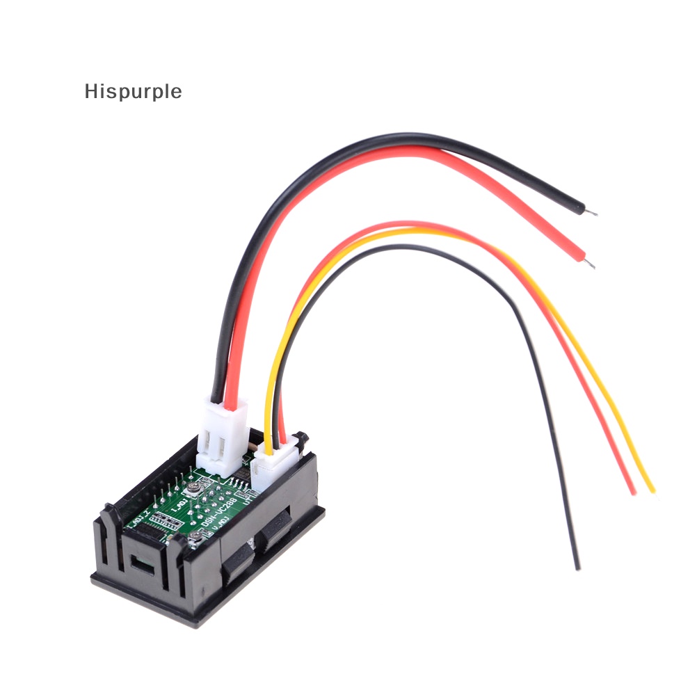 Hispurple Đồng hồ đo vôn kế 100V 10A Vôn kế Ampe kế kỹ thuật số vôn kế LED kép màu xanh dương + đỏ Đồng hồ đo VN